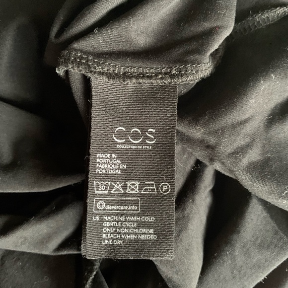 COS black cotton dress with pockets - Picture 5 of 6